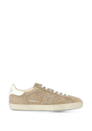 Premiata Steven logo-patch sneakers - Neutrals
