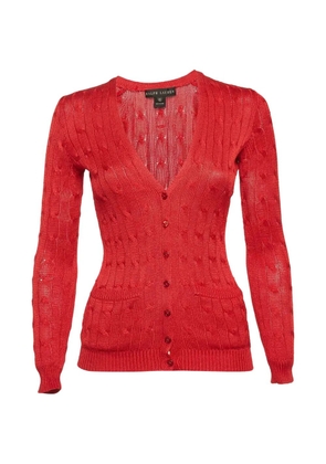 Ralph Lauren Vintage cable-knit cardigan - Red