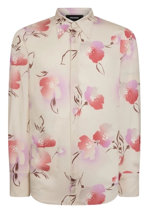 DSQUARED2 floral-print challis shirt - Neutrals
