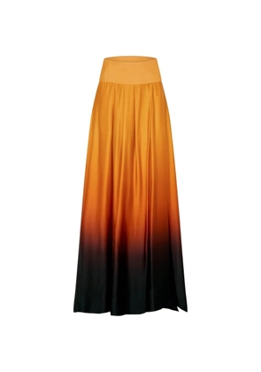 OUD PARIS Calypso ombré-effect maxi skirt - Orange