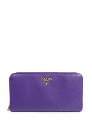Prada Pre-Owned saffiano leather zip-around wallet - Purple