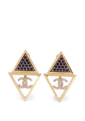 CHANEL Pre-Owned CC geometric earrings - Gold