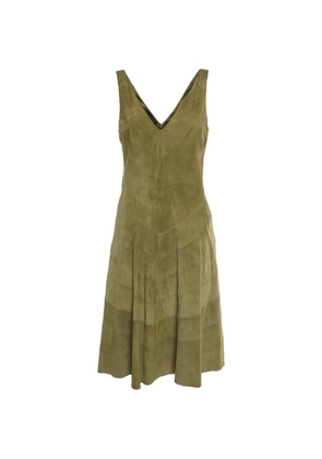 Ralph Lauren Vintage V-neck suede dress - Green