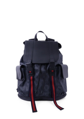 Gucci Pre-Owned GG Supreme buckle-fastening backpack - Grey
