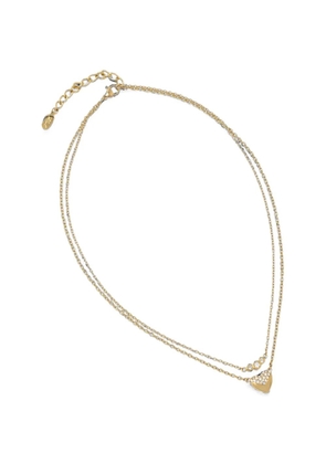 Karl Lagerfeld crystal-embellished heart-pendant necklace - Gold