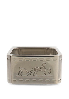 Hermès Pre-Owned logo-engraved scarf ring - Silver