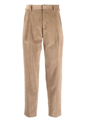 Woolrich pleat-detail corduroy trousers - Brown