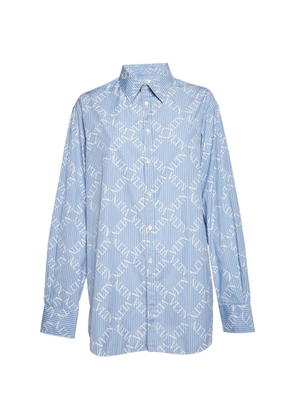 Valentino Garavani Pre-Owned logo-print striped shirt - White