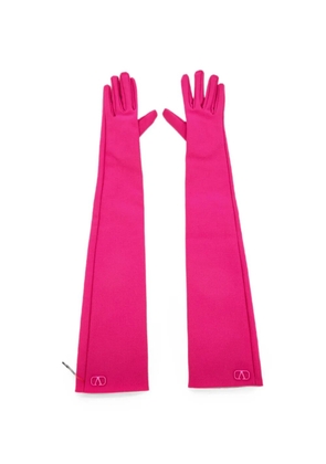Valentino Garavani Pre-Owned VLogo elbow-length gloves - Pink