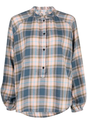 Woolrich check-print ruffle shirt - Pink