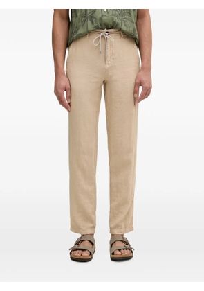 Karl Lagerfeld drawstring-fastening straight-leg trousers - Neutrals
