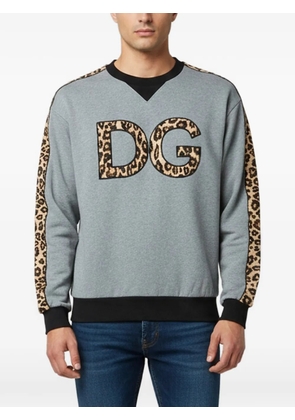 D&G PreOwned animal-print round-neck sweatshirt - Grey
