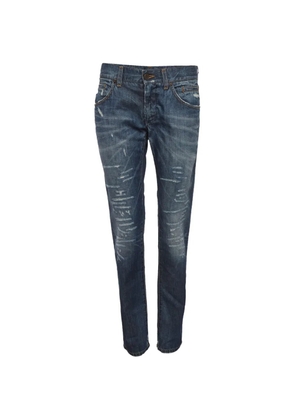 Dolce & Gabbana Pre-Owned distressed slim-fit jeans - Blue