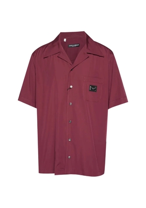 Dolce & Gabbana Pre-Owned logo-plaque bowling shirt - Red