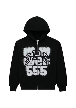 SP5DER SP555 zip-up hoodie - Black