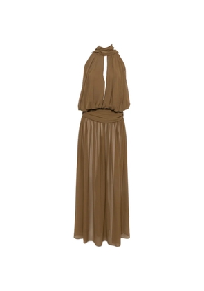 De La Vali Cruz ruched-waist maxi dress - Brown
