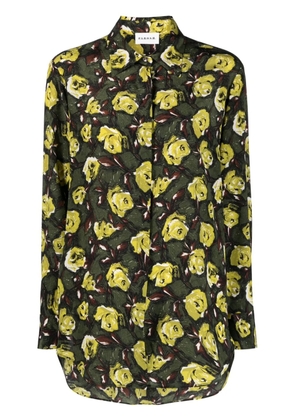 P.A.R.O.S.H. floral-print silk shirt - Green