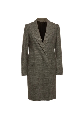 AllSaints houndstooth double-breasted coat - Grey