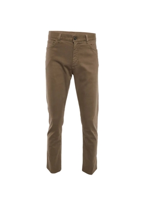 Zegna slim-fit drill trousers - Brown