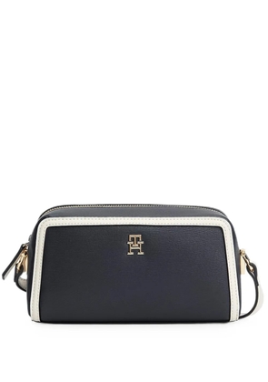 Tommy Hilfiger logo-plaque contrast-trim shoulder bag - Blue