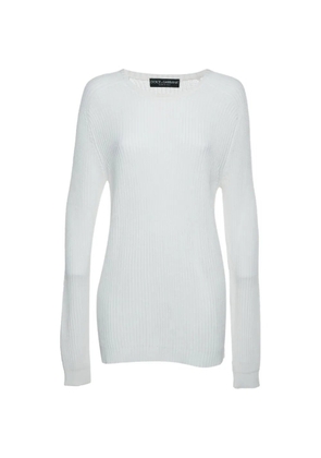 Dolce & Gabbana Pre-Owned ribbed crew-neck sweater - White