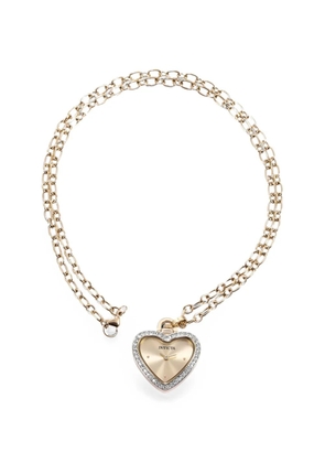 Invicta necklace heart-shaped crystal-embellished 28mm watch - Gold