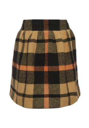 Sonia Rykiel Pre-Owned plaid pattern mini skirt - Brown
