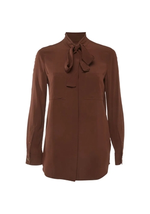 Burberry Pre-Owned neck-tie long-sleeve shirt - Brown