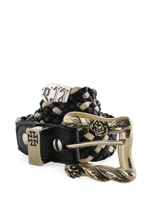 Enfants Riches Déprimés braided leather belt - Black