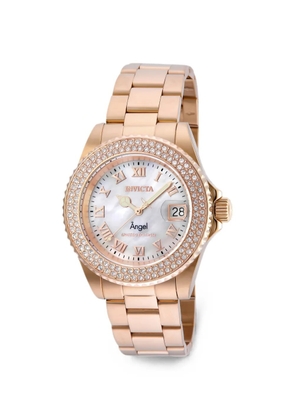 Invicta Angel crystal-bezel 40mm watch - Neutrals