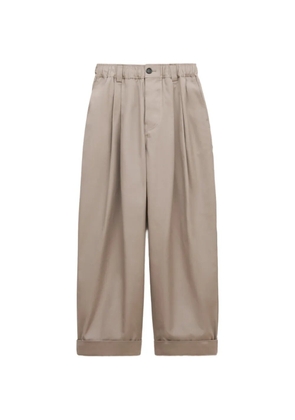 Marni gray canvas pants with pleats - Neutrals