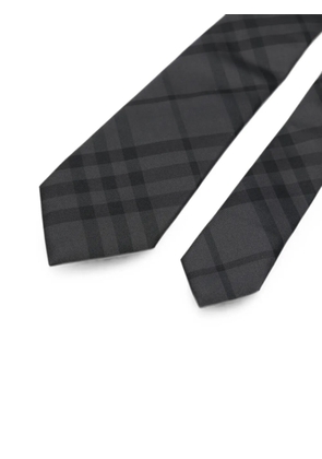 Burberry check-pattern tie - Grey