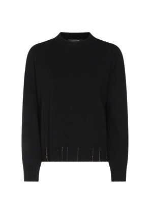 Fabiana Filippi ribbed-embellished sweater - Black