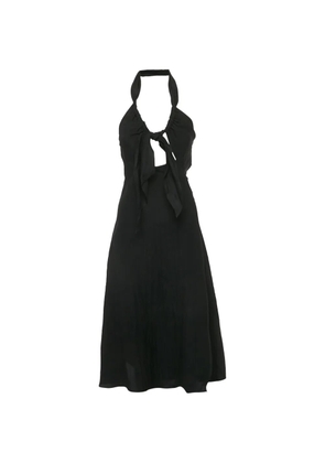 SANDRO tied midi dress - Black