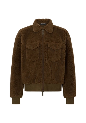 DSQUARED2 teddy oversized jean jacket - Brown