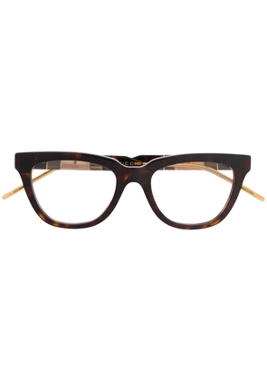 Gucci Eyewear tortoiseshell rectangular-frame glasses - Brown