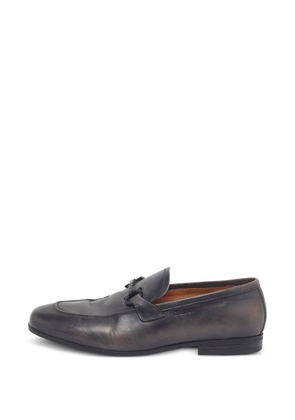 Balmain Pre-Owned leather loafers - Black