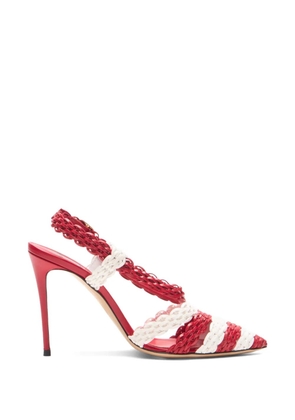 Casadei Julia Avenida Enriquez woven pumps - Red
