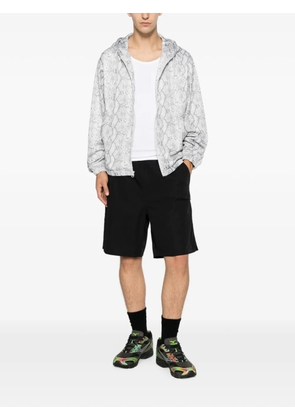 Stüssy snake-print zip-up hoodie - White