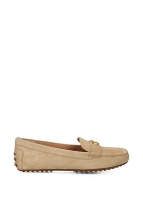 Lauren Ralph Lauren logo-plaque leather loafers - Neutrals