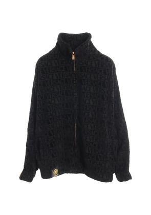Versace Pre-Owned 2010s logo-print zip-up sweatshirt - Black