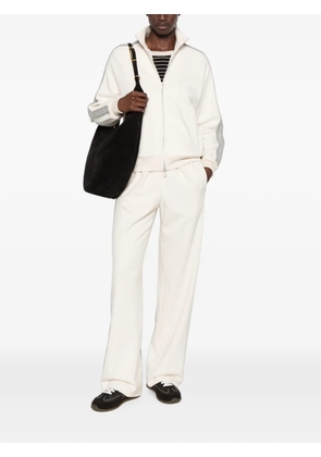 Peserico side-stripe zip-up sweatshirt - Neutrals