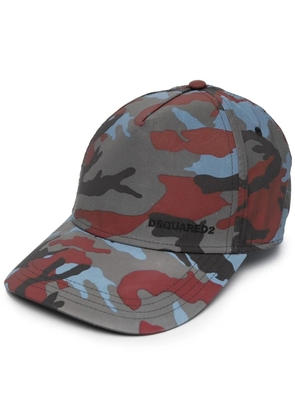 DSQUARED2 camouflage-print baseball cap - Blue
