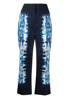 Alberta Ferretti geometric-print wide-leg trousers - Blue