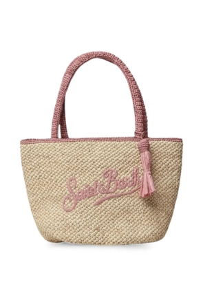 MC2 Saint Barth logo-embroidered tassel-detail tote bag - Neutrals