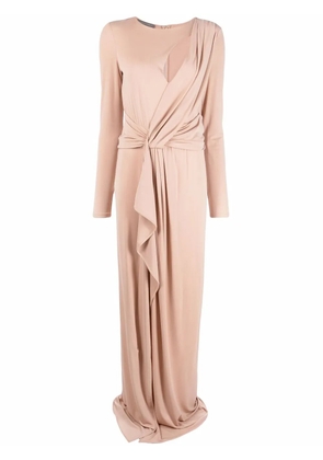 Alberta Ferretti cut-out floor-length gown - Pink