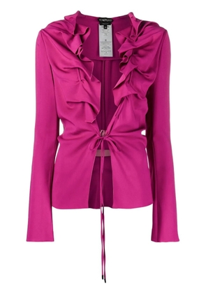 TOM FORD tie-fastening long-sleeve top - Pink