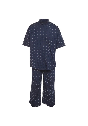 Balenciaga Pre-Owned logo-print pajama set - Blue