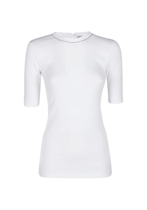 Brunello Cucinelli monili-trim short-sleeve T-shirt - White