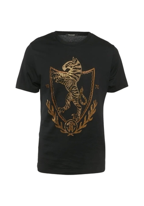 Roberto Cavalli Vintage crest crystal-embellished T-shirt - Black